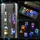 Beholder Dnd Dice Sets With Charging Box, 7 Pcs Light Up Polyhedral Dice Sets Shake to Light Up Led Dice For Dungeons and Dragons